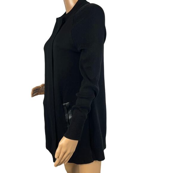 Cabi French Trench Black Cardigan Style #3351 Size S  NWOT  Fall Winter Layering - Picture 4 of 11